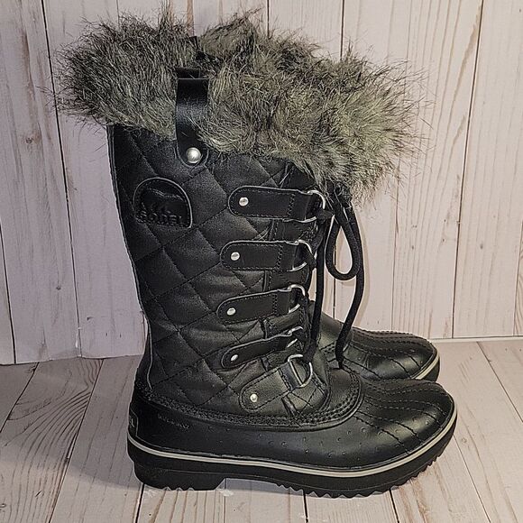 Sorel Tofino II Womens Waterproof Winter Snow Boots Black Stone Sz 6 1472591011 - Picture 1 of 11